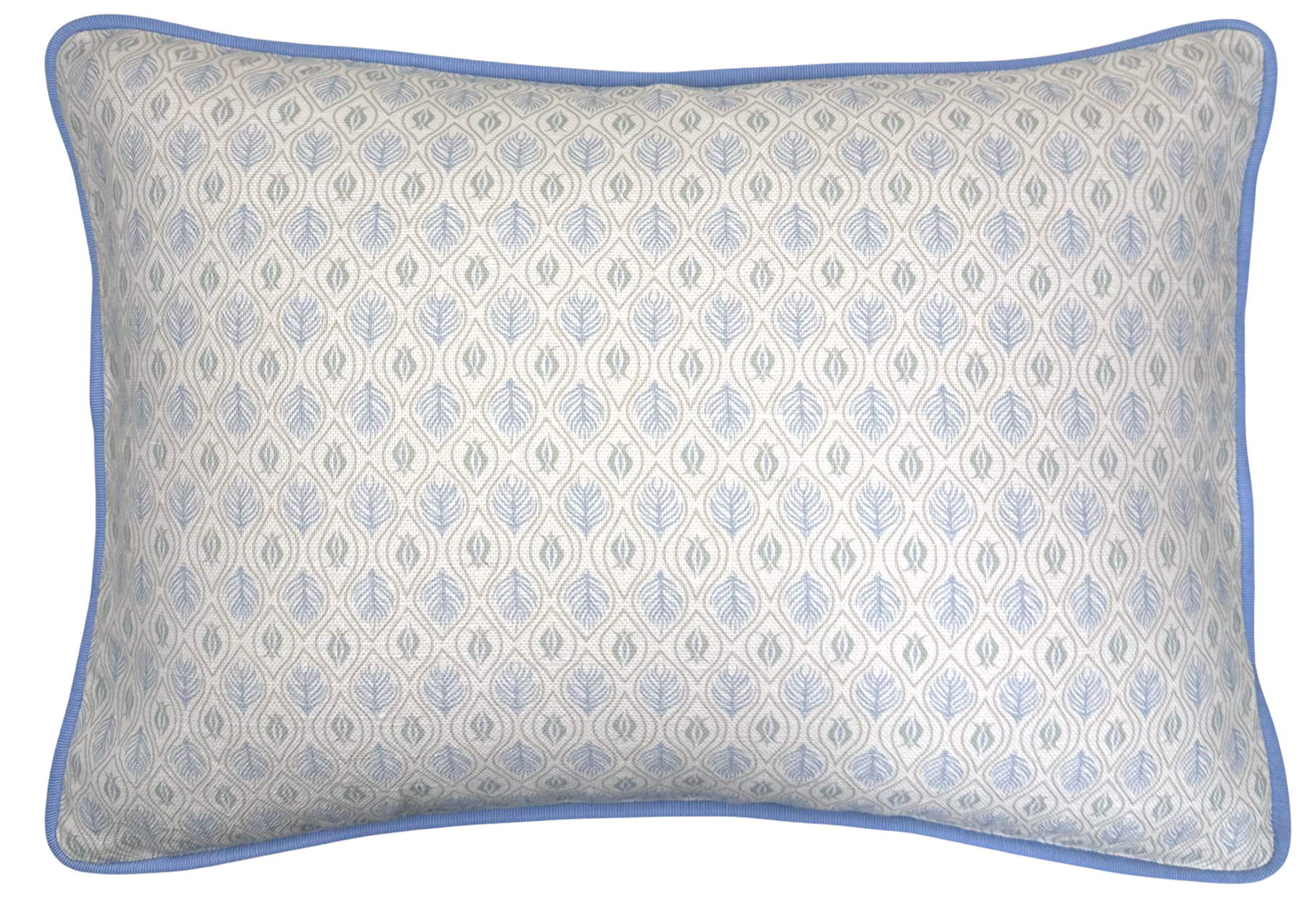 Edward Floral Pillow Cover in Blue and Green, Merika Meyer Textiles