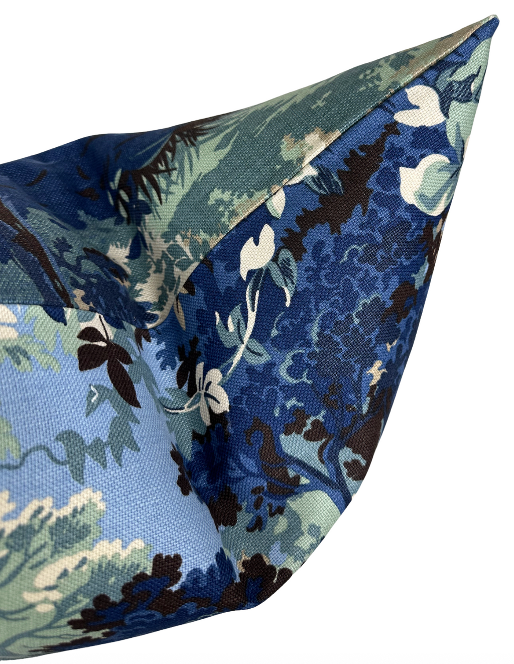 Lincoln Toile Pillow Cover in Navy and Green, Thibaut Pillows