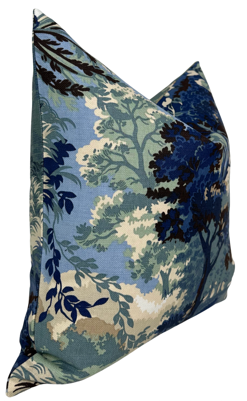 Lincoln Toile Pillow Cover in Navy and Green, Thibaut Pillows