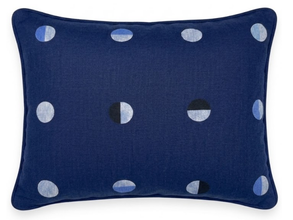 Joshua Tree Pillow Cover in Indigo Moons Blue, Schumacher Textiles