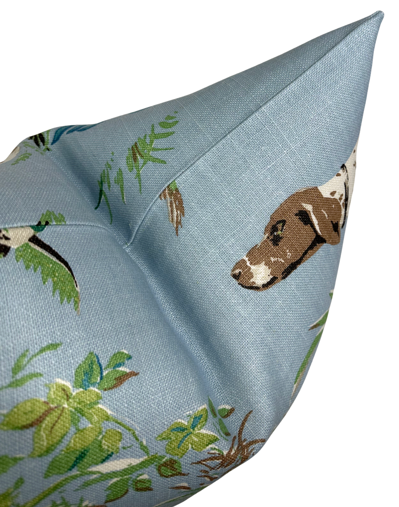 Pointers Pillow Cover in Sky Blue, Schumacher Textiles