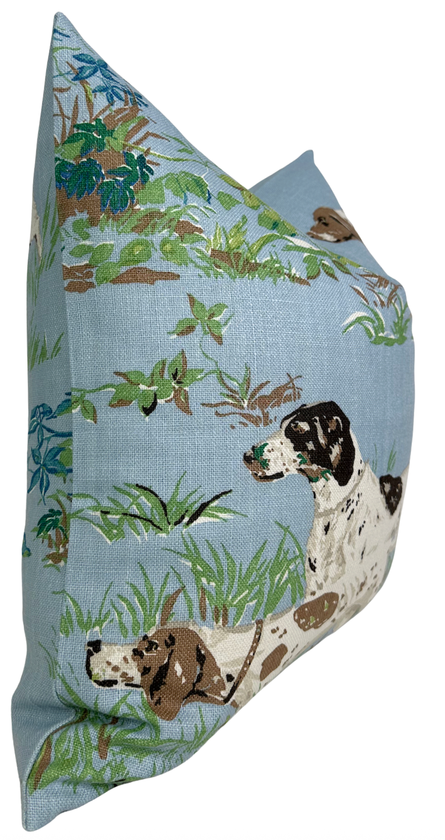 Pointers Pillow Cover in Sky Blue, Schumacher Textiles