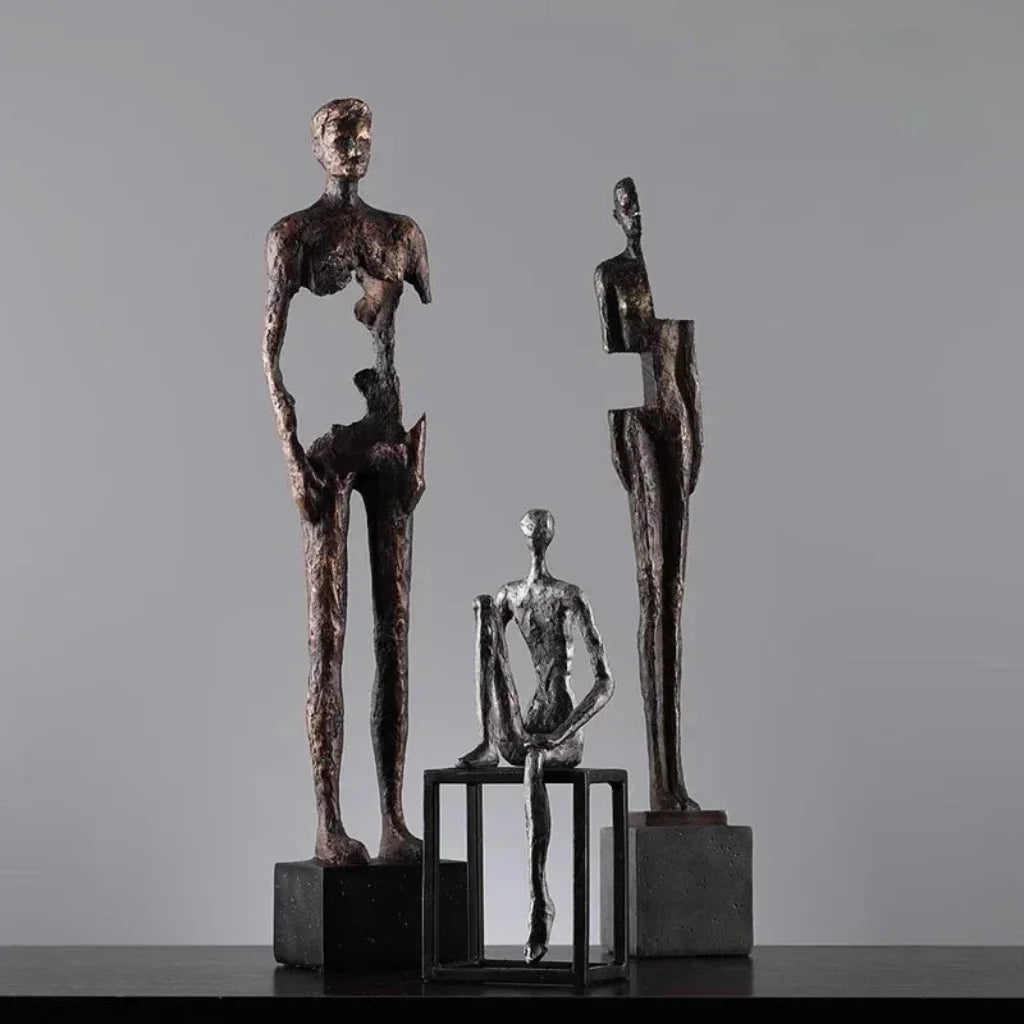 Sculpture Set Antique Bronze for Your Living Room