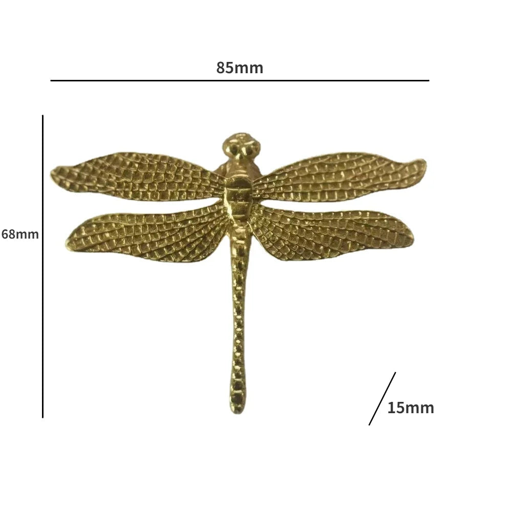Brass Dragonfly Cabinet Pull