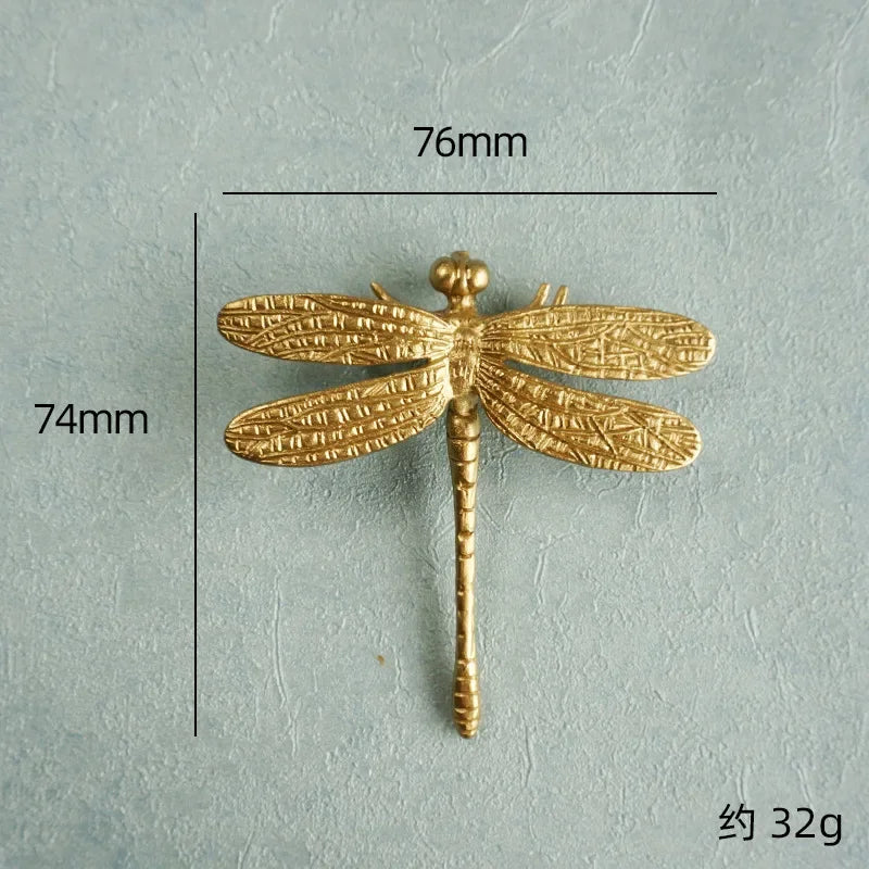 Brass Dragonfly Cabinet Pull