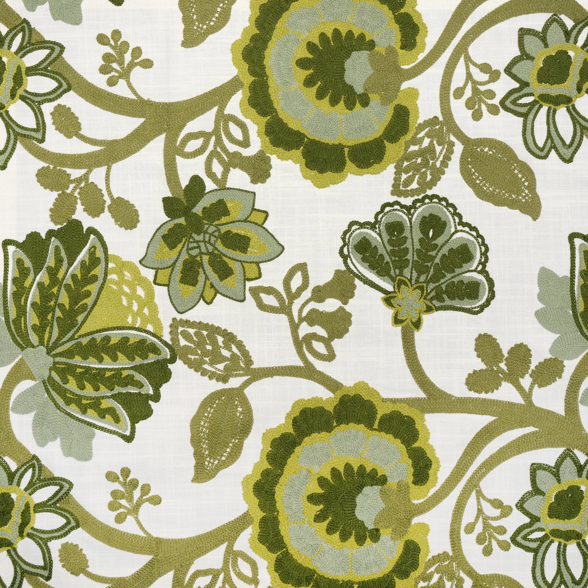 Secret Garden Crewel Embroidery Fabric