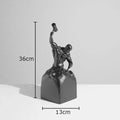 Self-Made Man Modern Muscular Black and White Sculpture Figurine