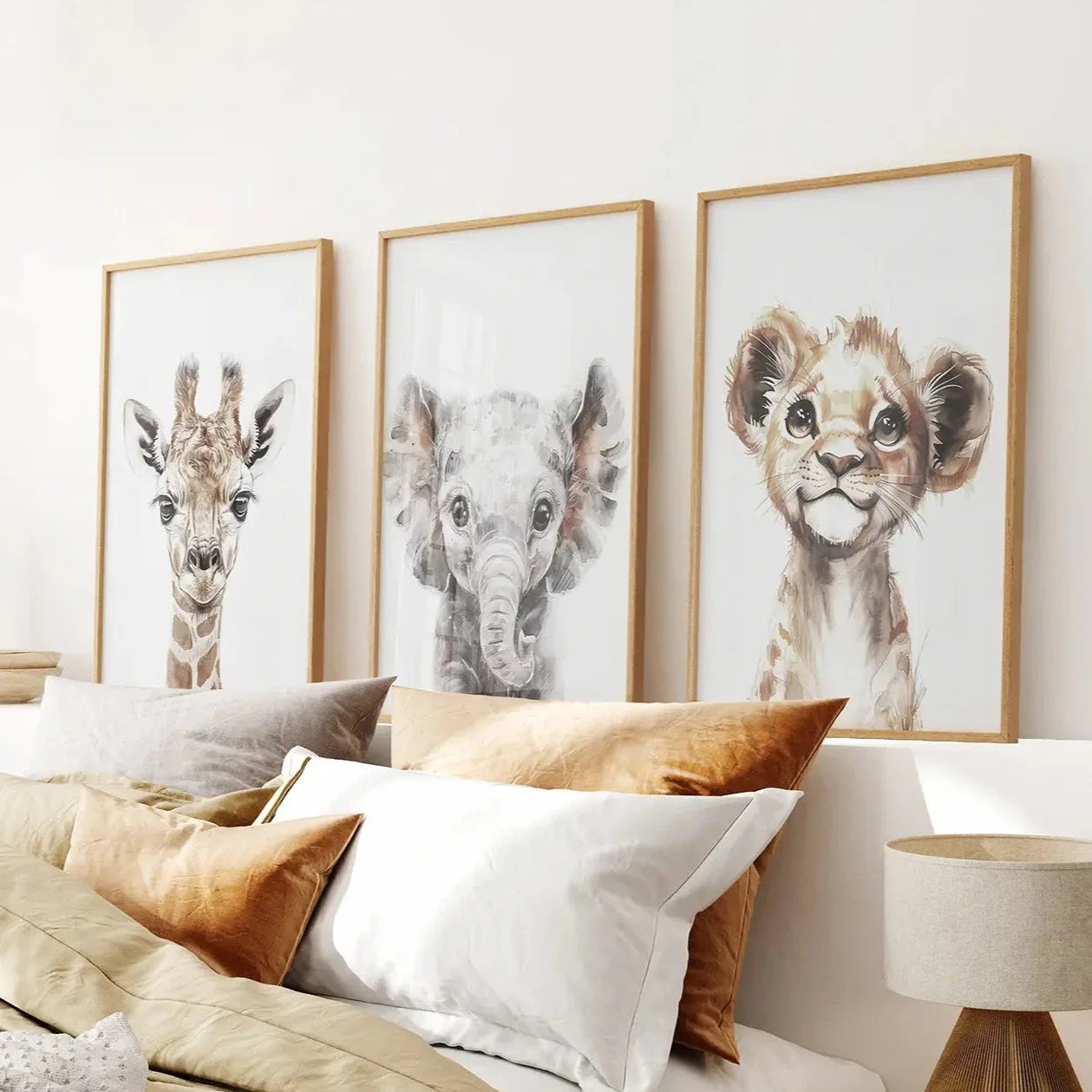 Watercolor Jungle Nursery Wall Art Set