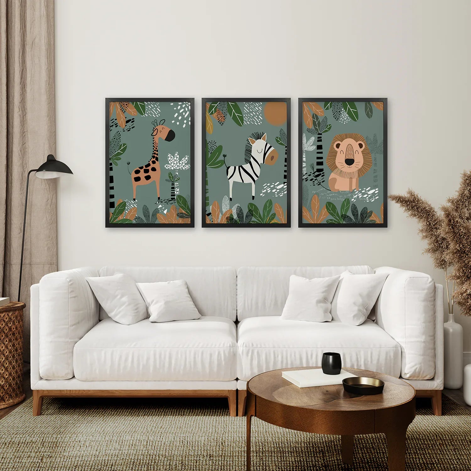 Classic Safari Nursery Wall Art Set