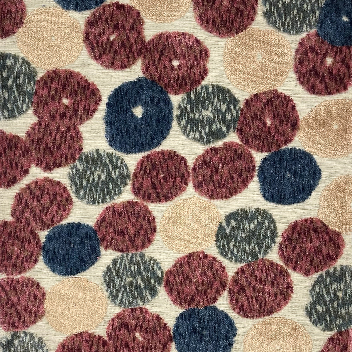 Sevilla Geometric Cut Velvet Jacquard Fabric