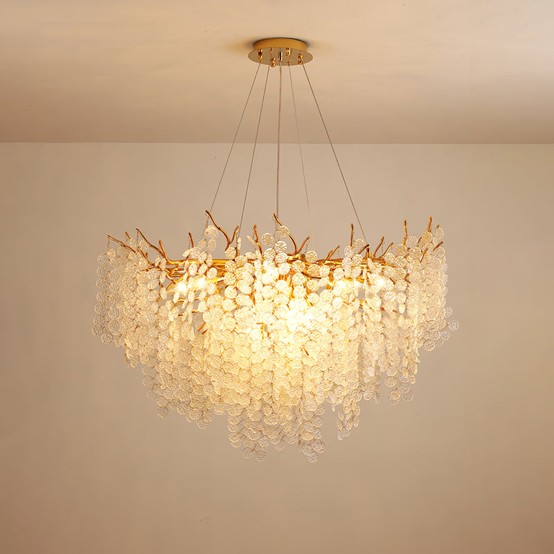 Shiro Noda Glass Coin Chandelier