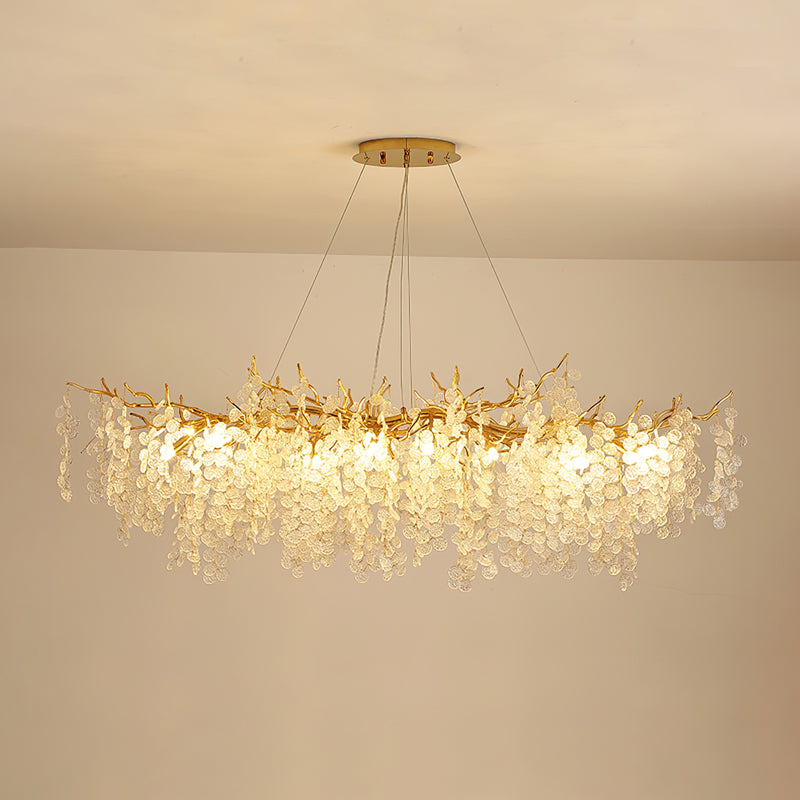 Shiro Noda Glass Coin Chandelier