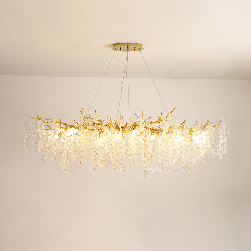 Shiro Noda Glass Coin Chandelier