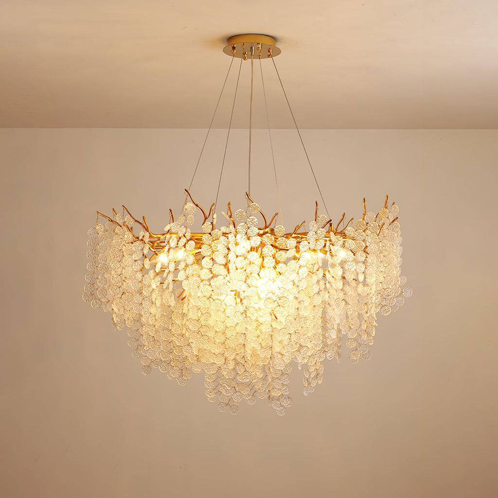 Shiro Noda Glass Coin Chandelier
