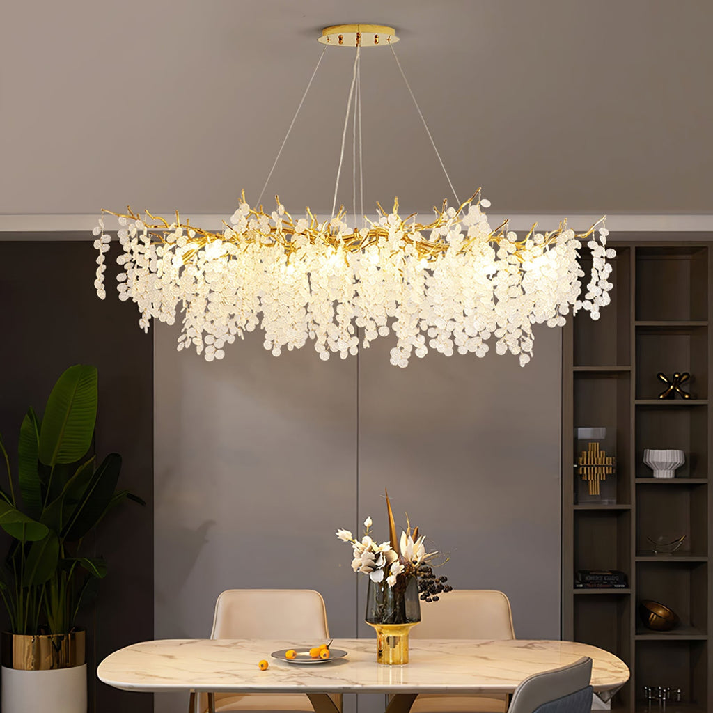 Shiro Noda Glass Coin Chandelier