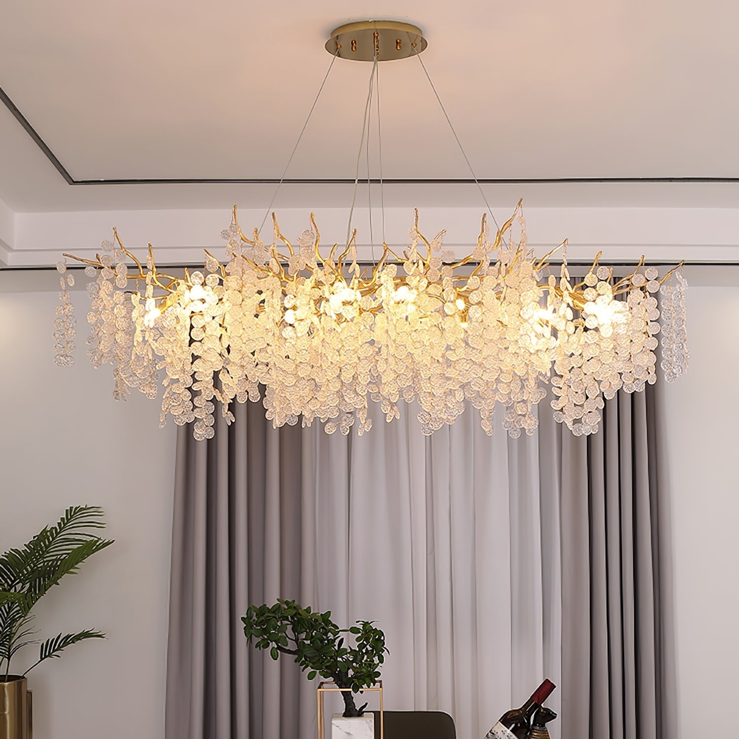 Shiro Noda Glass Coin Chandelier