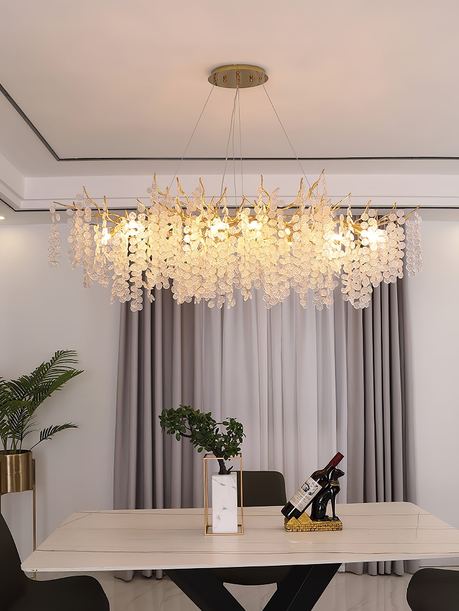Shiro Noda Glass Coin Chandelier