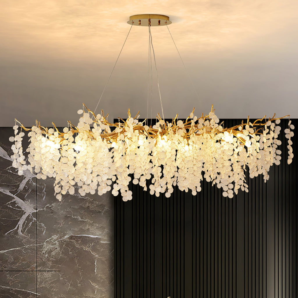 Shiro Noda Glass Coin Chandelier