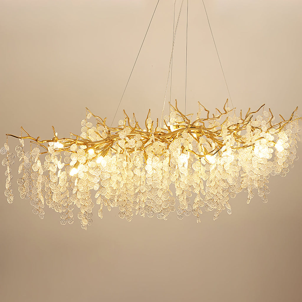 Shiro Noda Glass Coin Chandelier