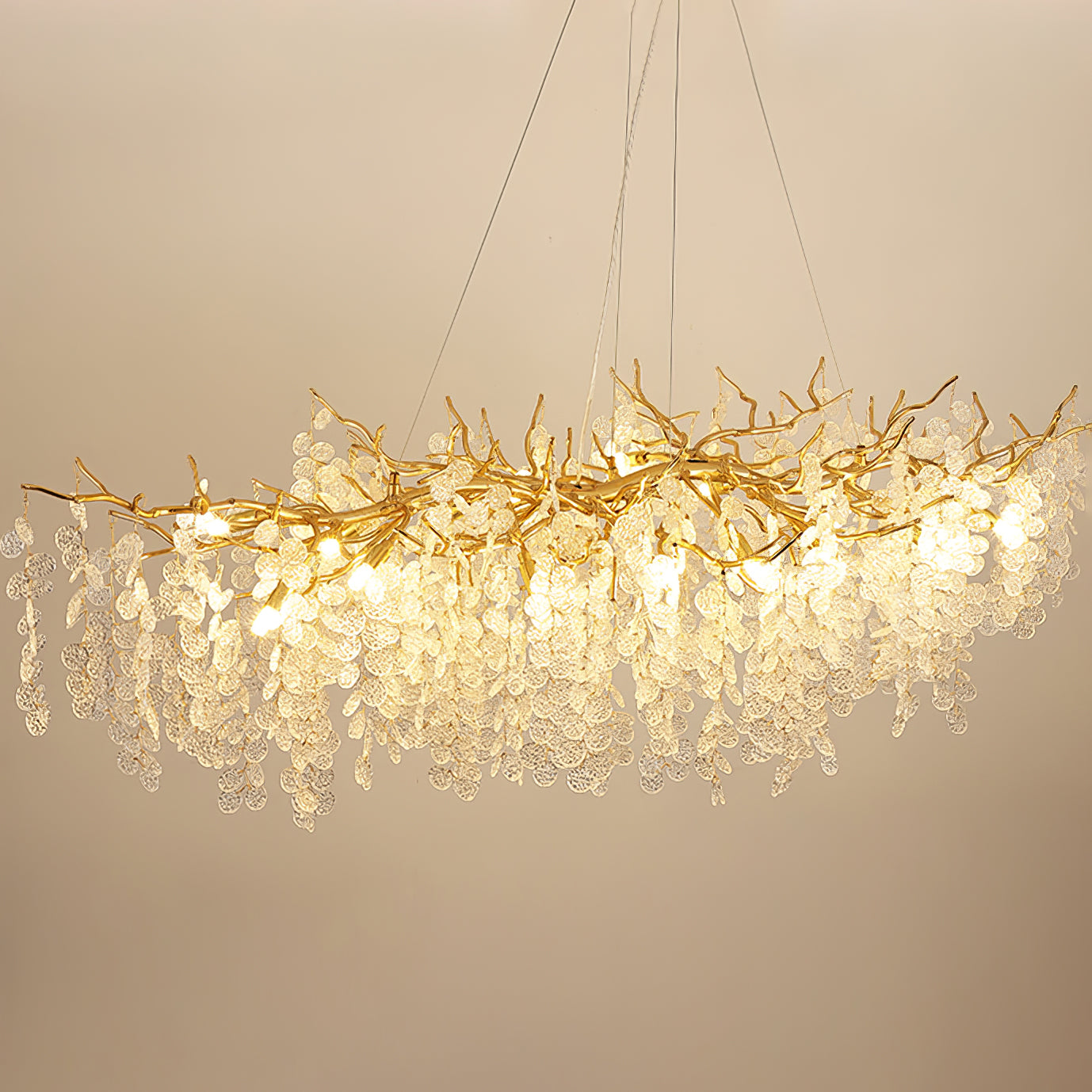 Shiro Noda Glass Coin Chandelier