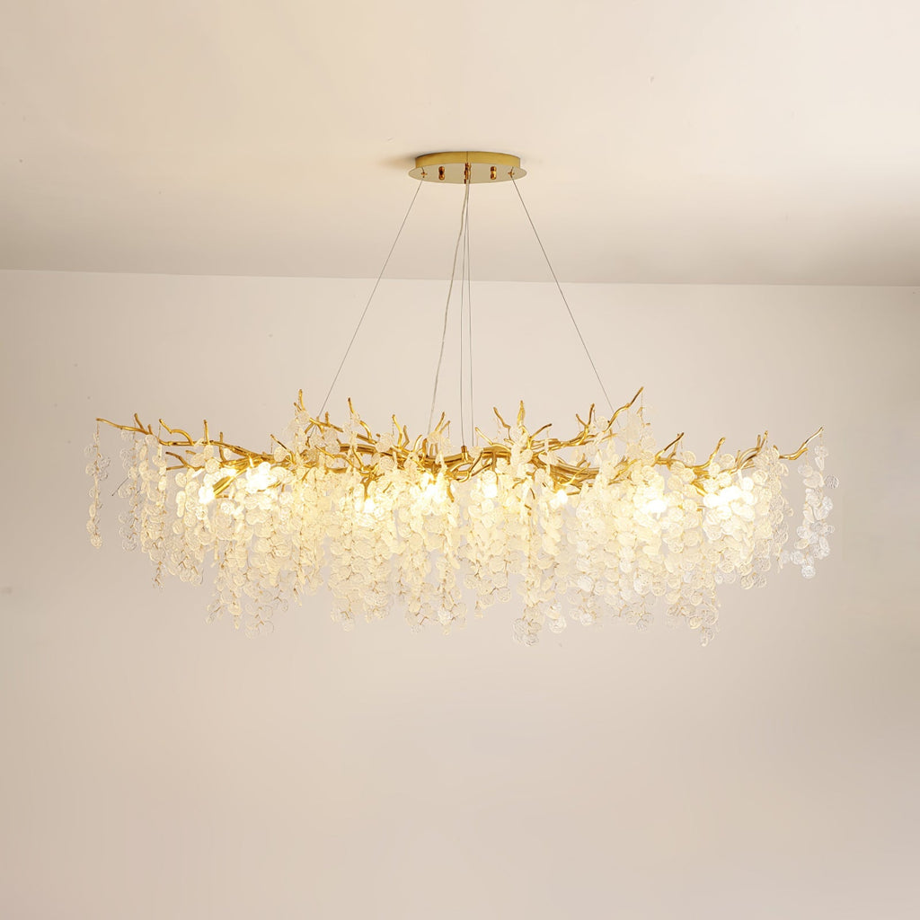 Shiro Noda Glass Coin Chandelier