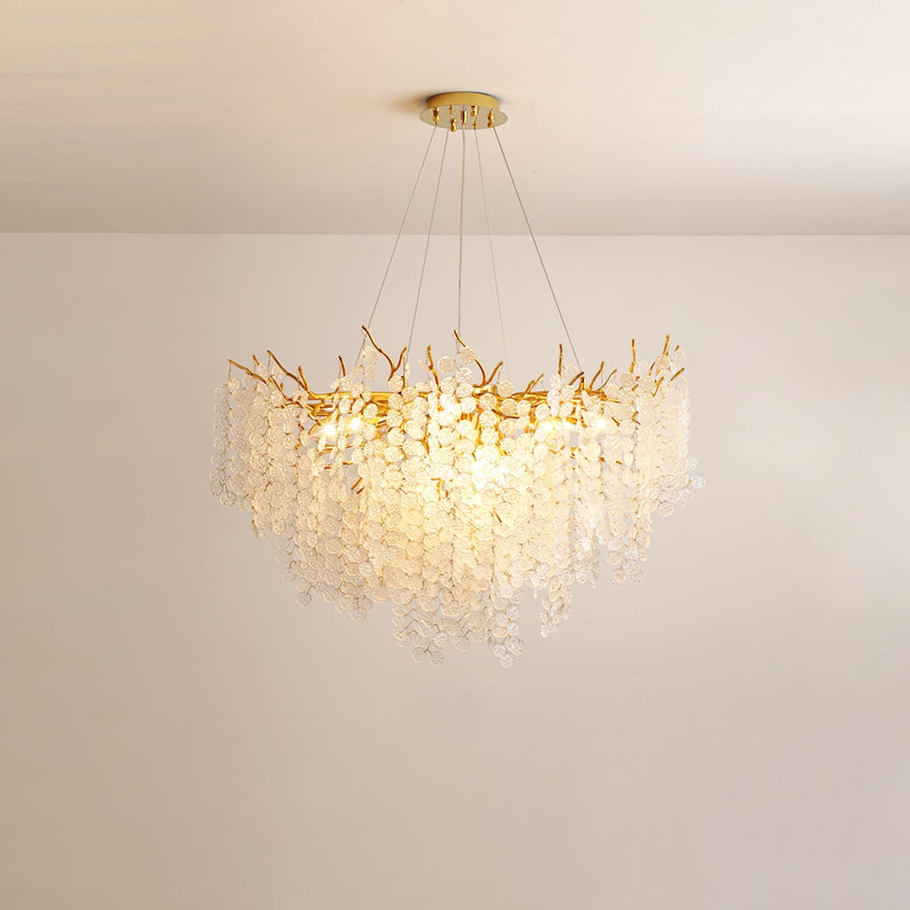 Shiro Noda Glass Coin Chandelier
