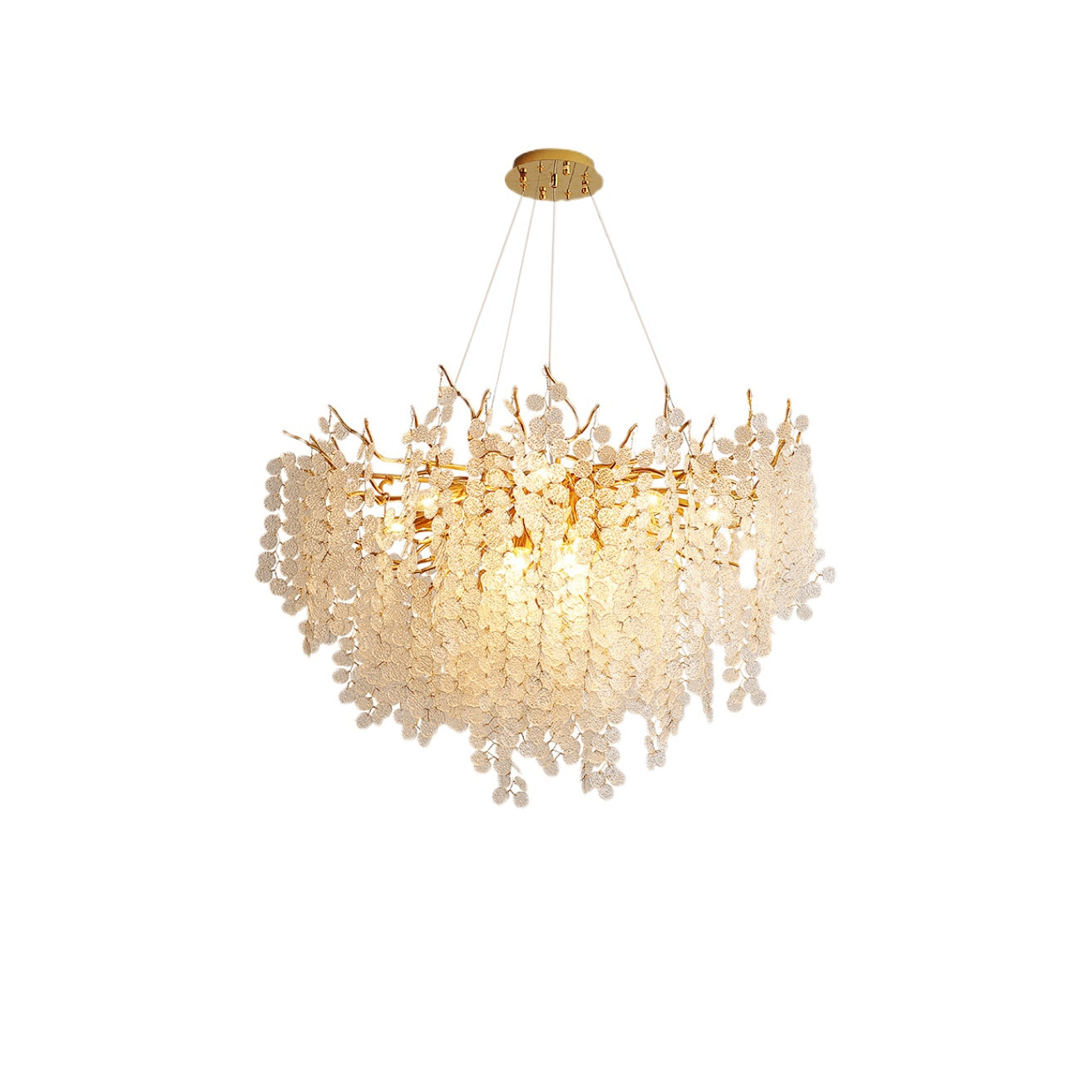 Shiro Noda Glass Coin Chandelier