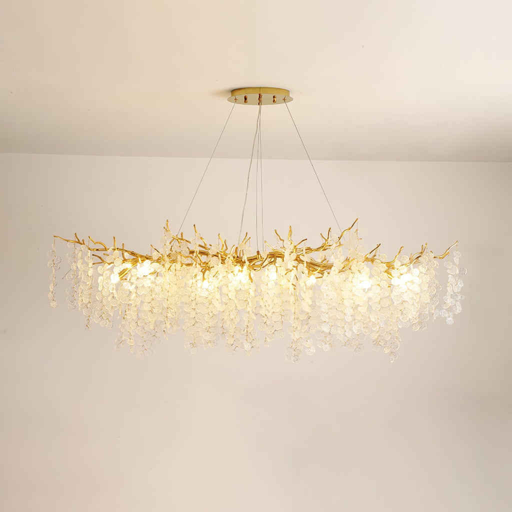 Shiro Noda Glass Coin Chandelier