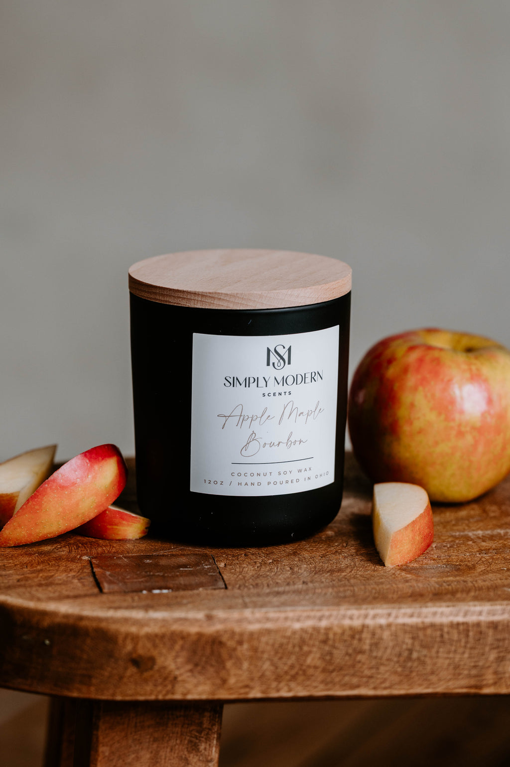 Apple Maple Bourbon Wood-Wick Candle — 12 oz