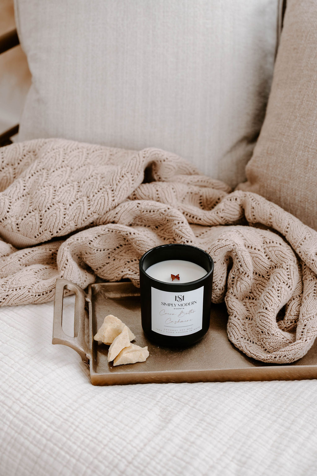 Cocoa Butter Cashmere Wood-Wick Candle — 12 oz