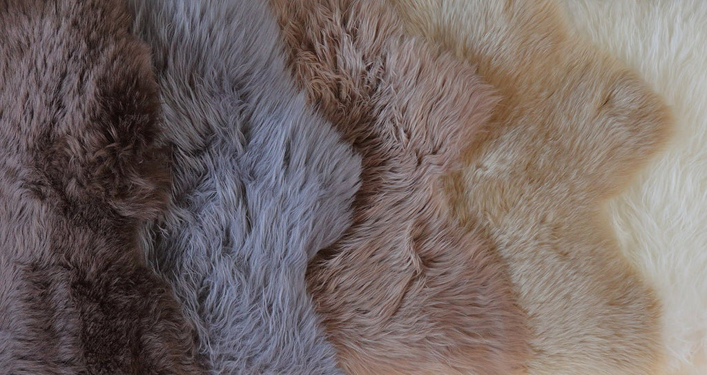 Six Piece Sheepskin Area Rug