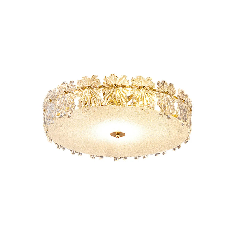 Snowflake Round Glass Ceiling Lamp