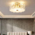 Snowflake Round Glass Ceiling Lamp
