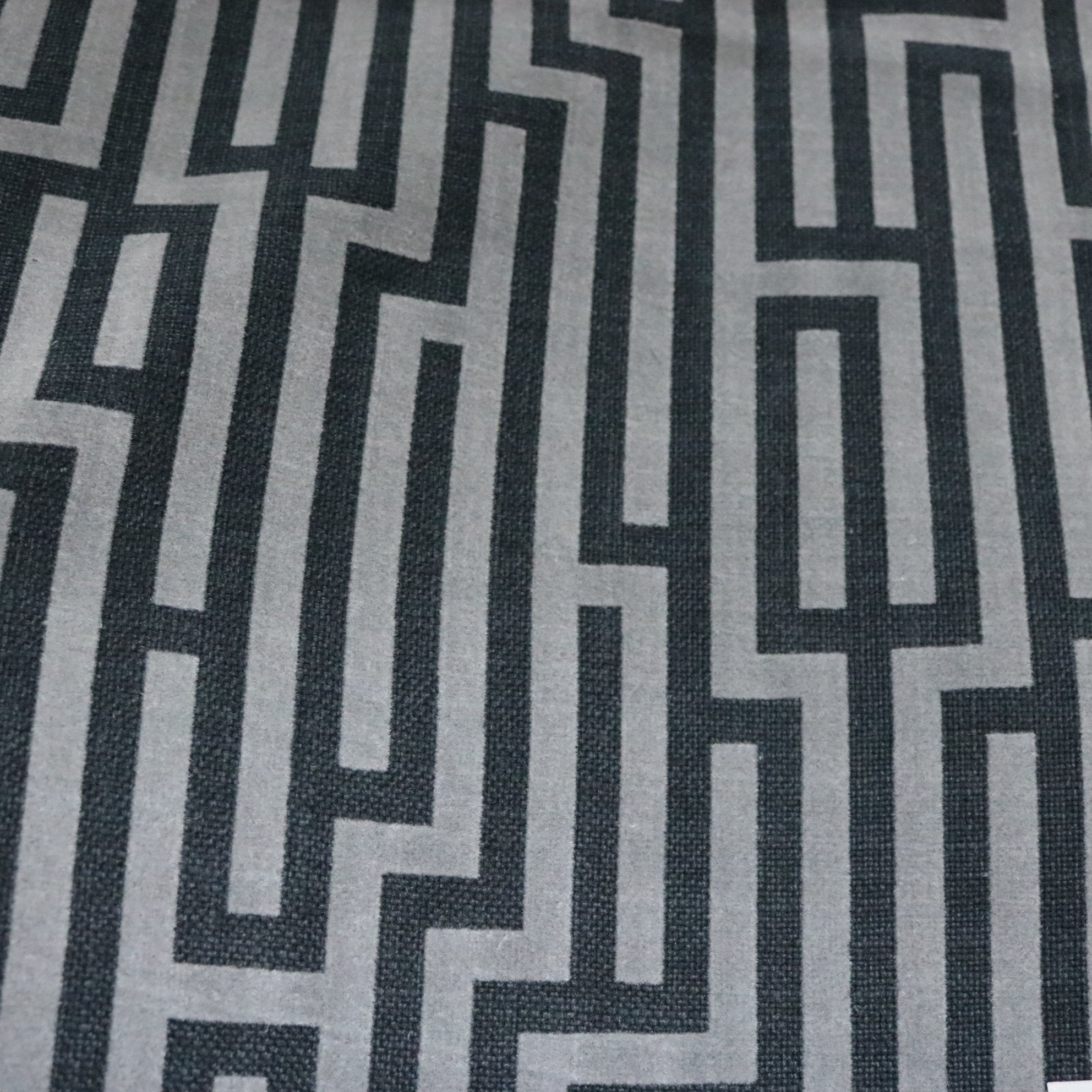 FLOCK LINES - LINEN BLENDED MODERN BURLAP UPHOLSTERY FABRIC BY THE YARD