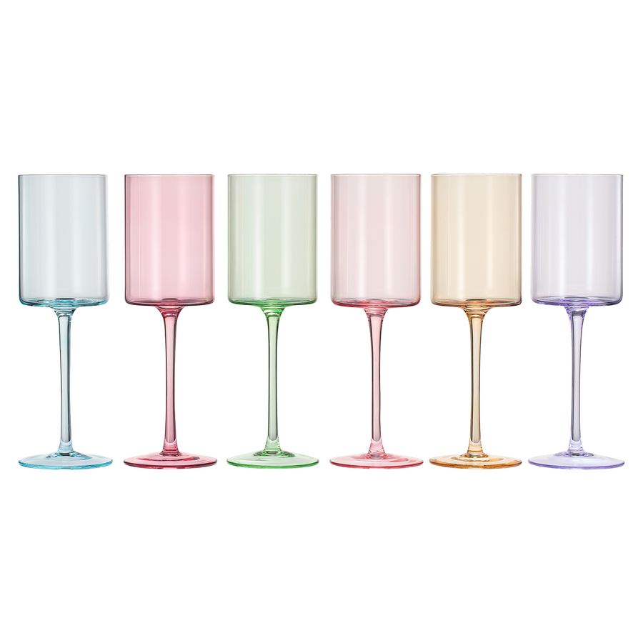 Monet Stemmed Wine Glassware, Set of 6