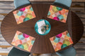 Starburst double-sided Woven Placemat-set of 4
