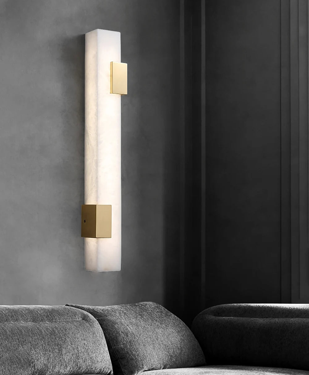 Strip Copper Alabaster Wall Lamp