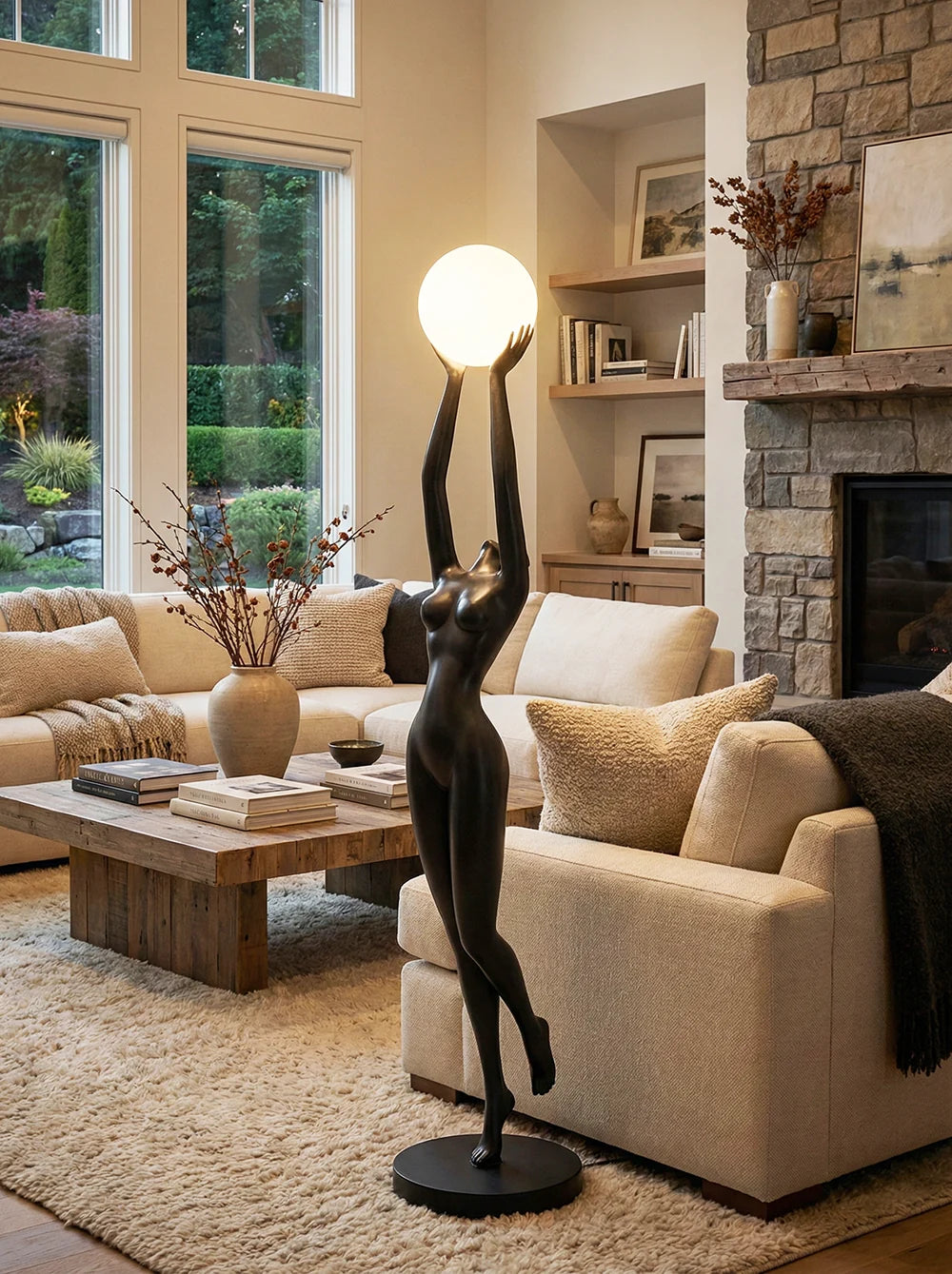 Stursa Sculpture Figure Floor Lamp