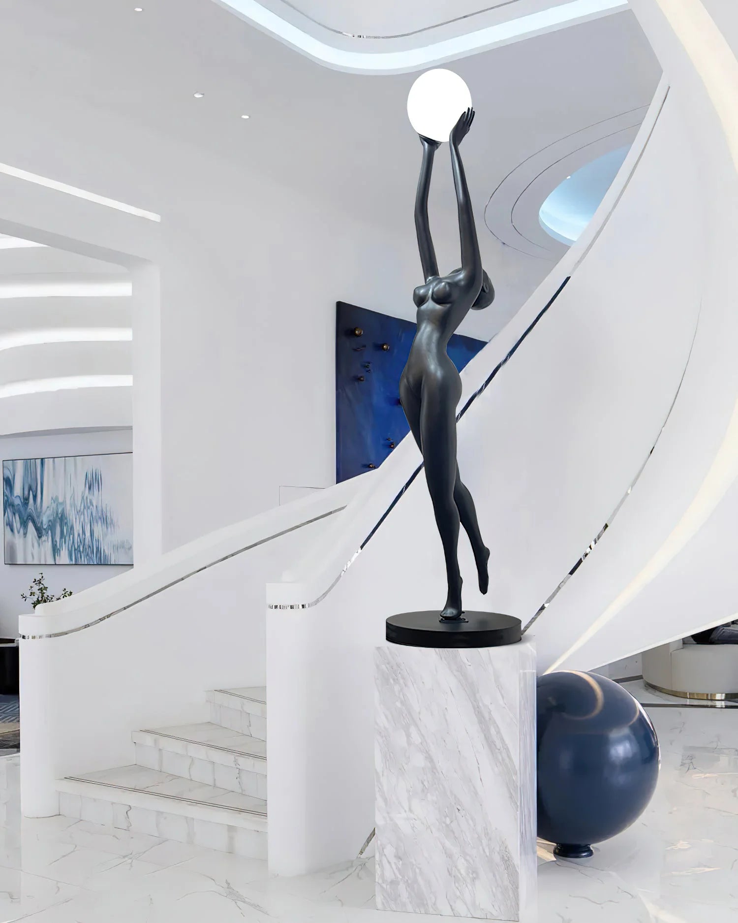 Stursa Sculpture Figure Floor Lamp