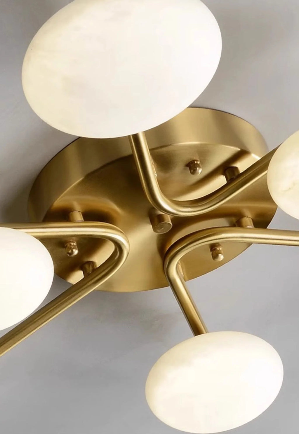 Six-Light Alabaster Flush Mount Ceiling Light