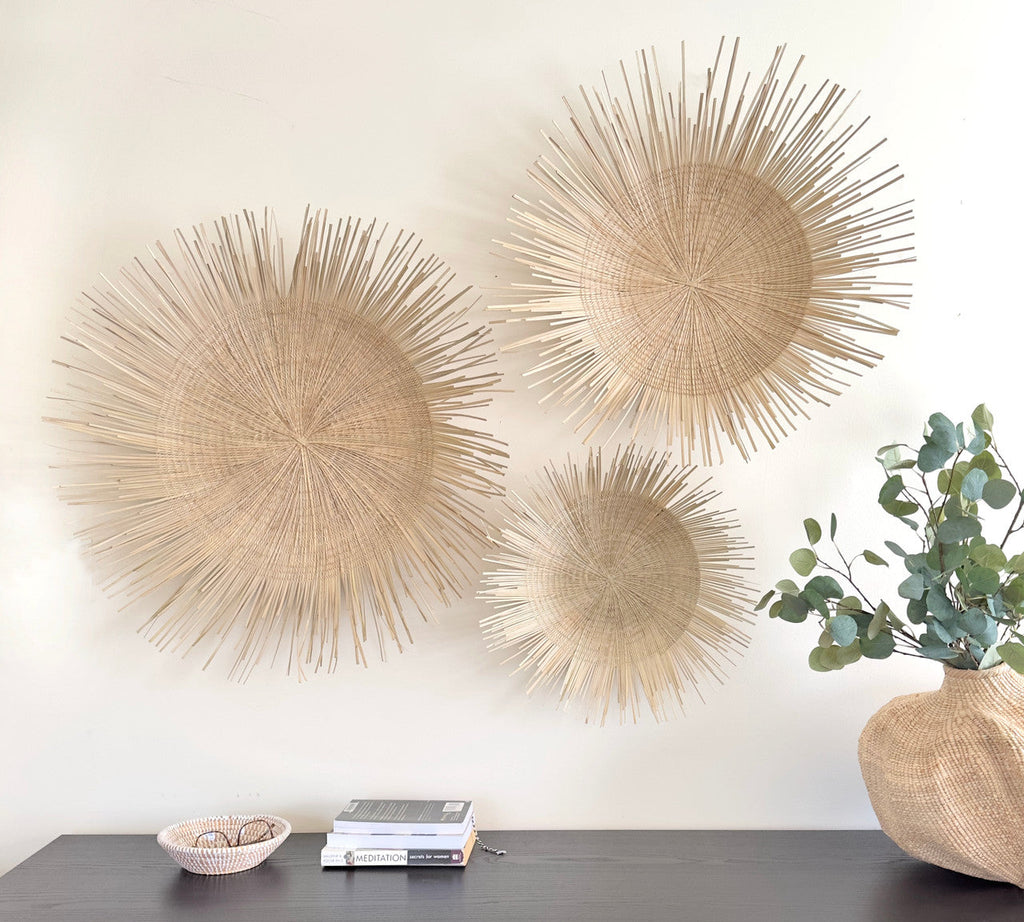 Natural Sunburst Plate Wall Hanging - 23"