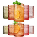 Fortuna Hobnail Lowball & Highball Glassware, Set of 10