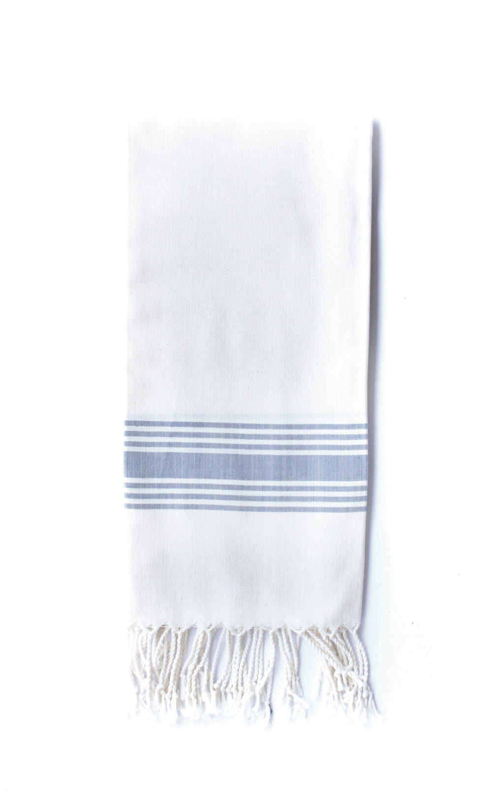 Symi Turkish Towel — White & Denim
