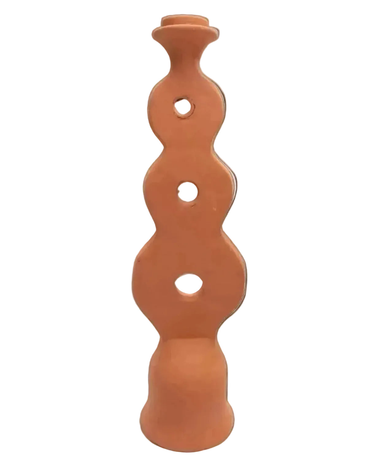 Moroccan Unglazed Terracotta Candle Holder- Infinity