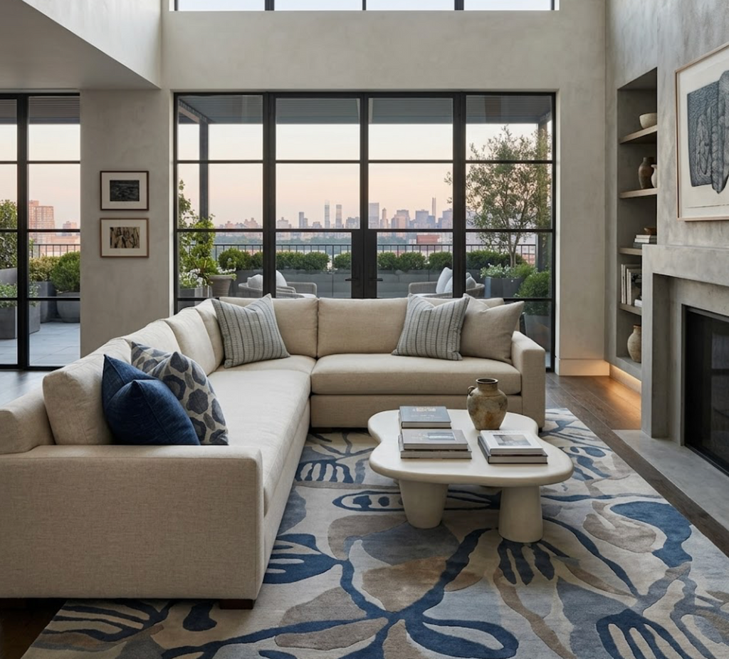 Taza Pillow Cover in Mineral Blue, McLaurin + Piercy Textiles