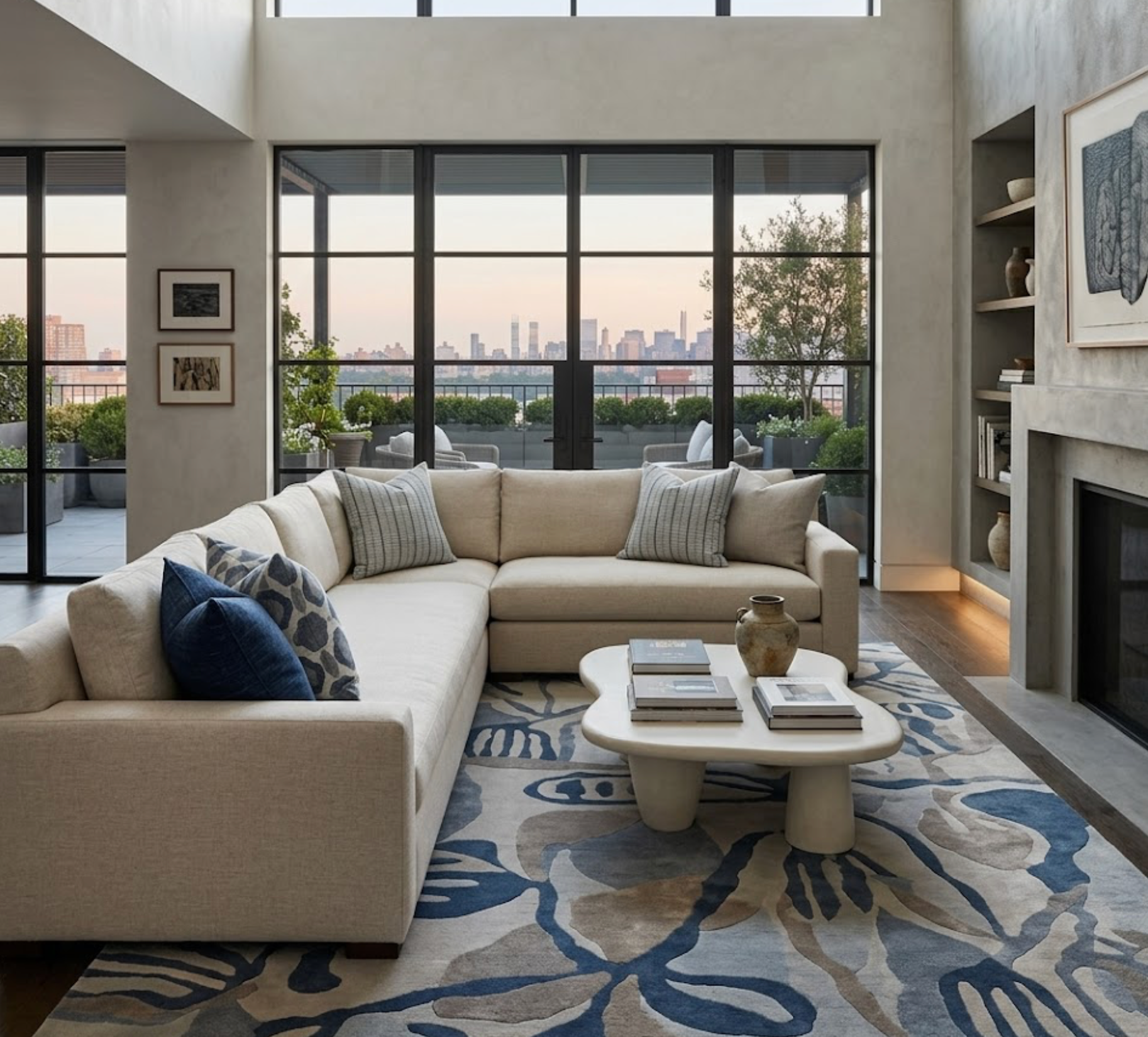 Taza Pillow Cover in Mineral Blue, McLaurin + Piercy Textiles