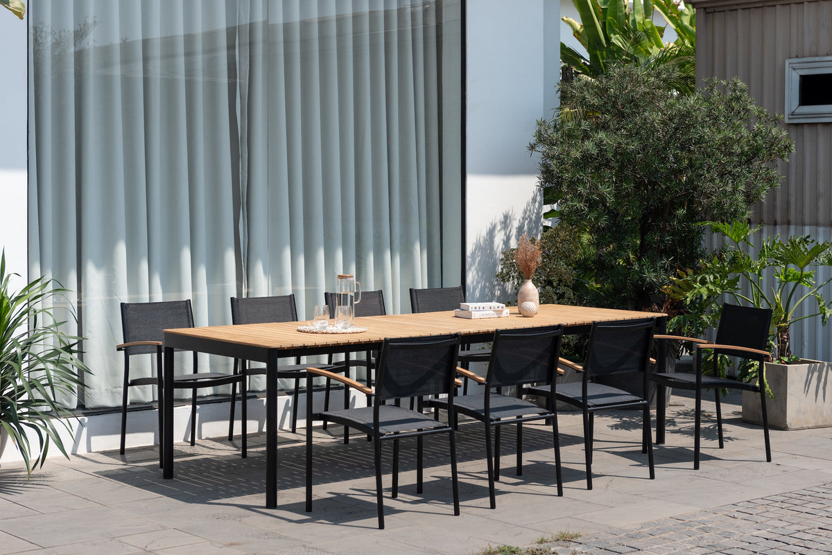 Topaz Extendable Teak Outdoor Dining Table — 89–130 in.