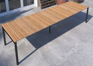 Topaz Extendable Teak Outdoor Dining Table — 89–130 in.