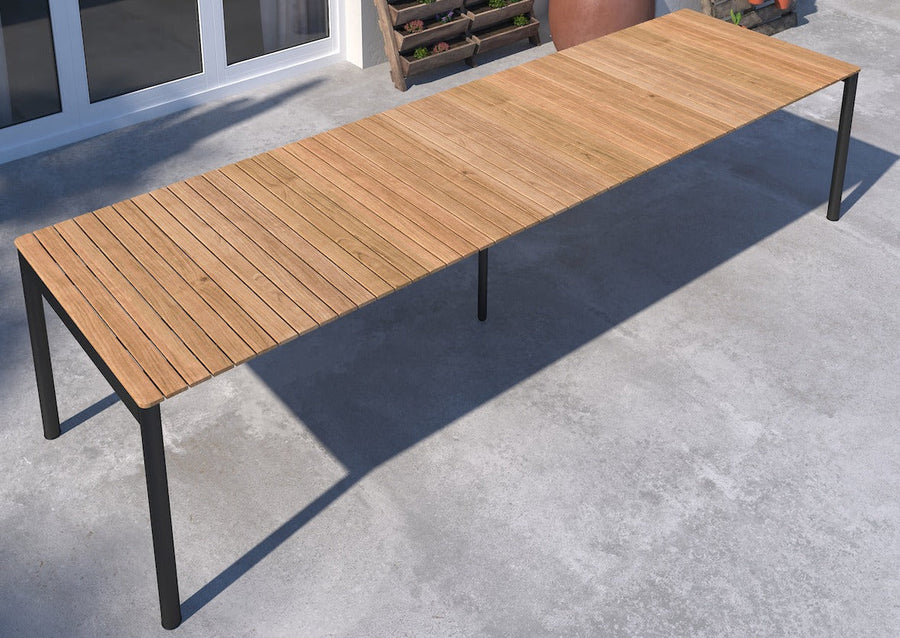 Topaz Extendable Teak Outdoor Dining Table — 89–130 in.