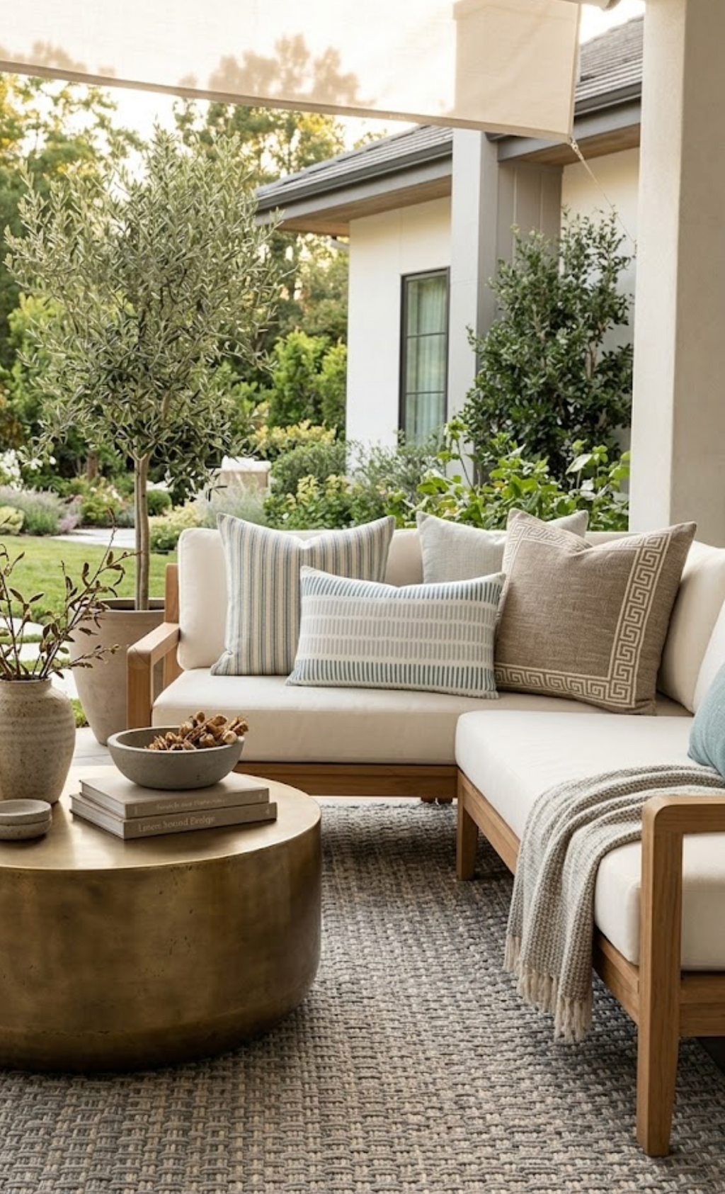 Topsail Pillow Cover in Sterling and Slate, Thibaut Pillows